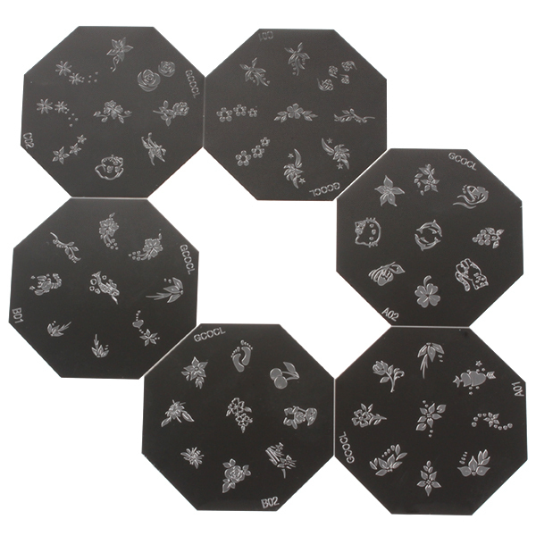 diy nail art printer pattern nail stamping printing machine nail art tool with 6 metal pattern plates