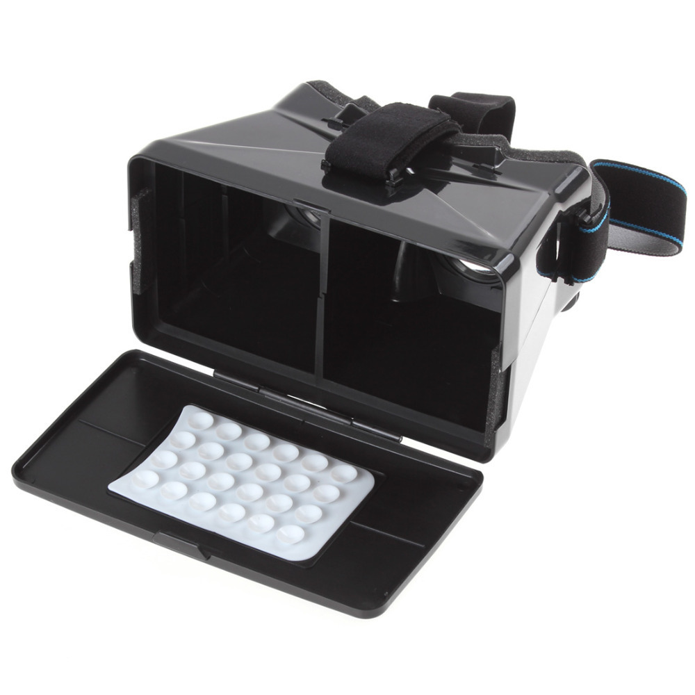 head mount plastic google cardboard vr universal virtual reality 3d video glasses for 3d movies & games 3.5-5.6" phone
