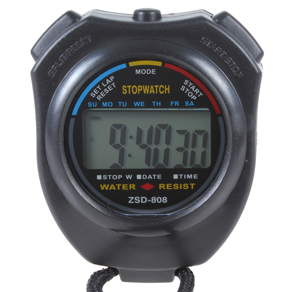 lcd digital professional chronograph timer counter sports stopwatch