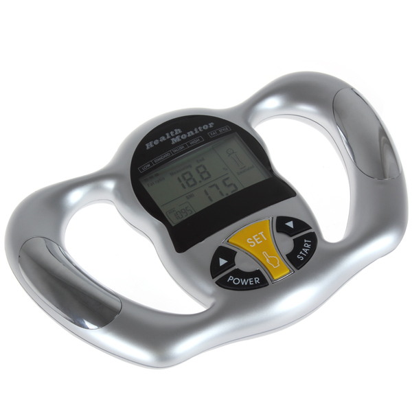 mini hand held bmi digital body monitor meter tester health analyzer with 5 levels for reference