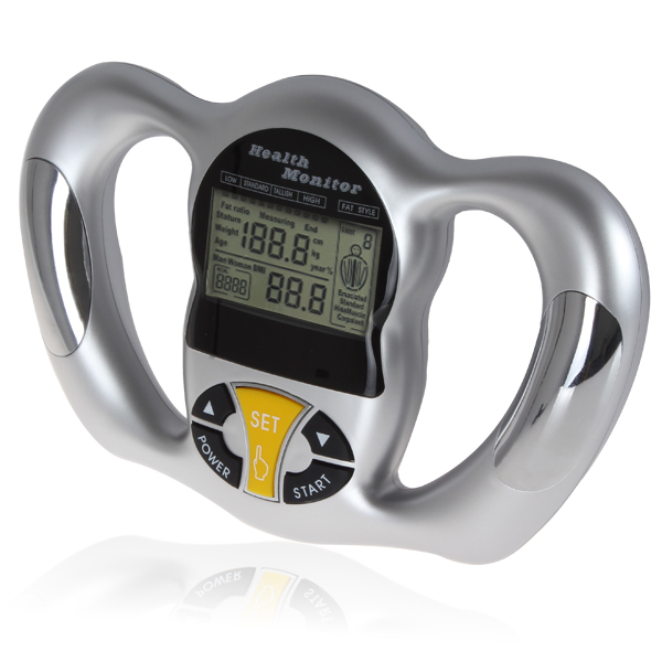 mini hand held bmi digital body monitor meter tester health analyzer with 5 levels for reference