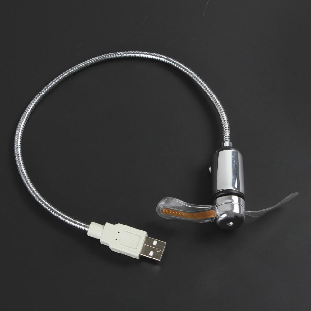 portable mini usb fan flexible gooseneck led light flashing message usb gadget cooling fan for pc notebook laptop