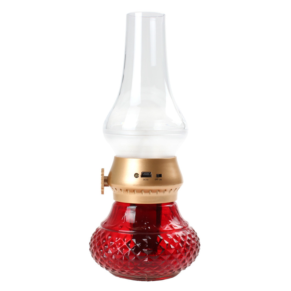 red retro classic blow led lamp usb rechargeable blowing control kerosene candle night light nightlight desk table led lamp