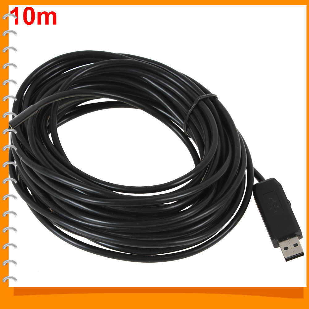 waterproof 10m mini usb endoscope camera 6 leds 1/6 cmos 5.5mm snake tube usb borescope inspection camera support video record
