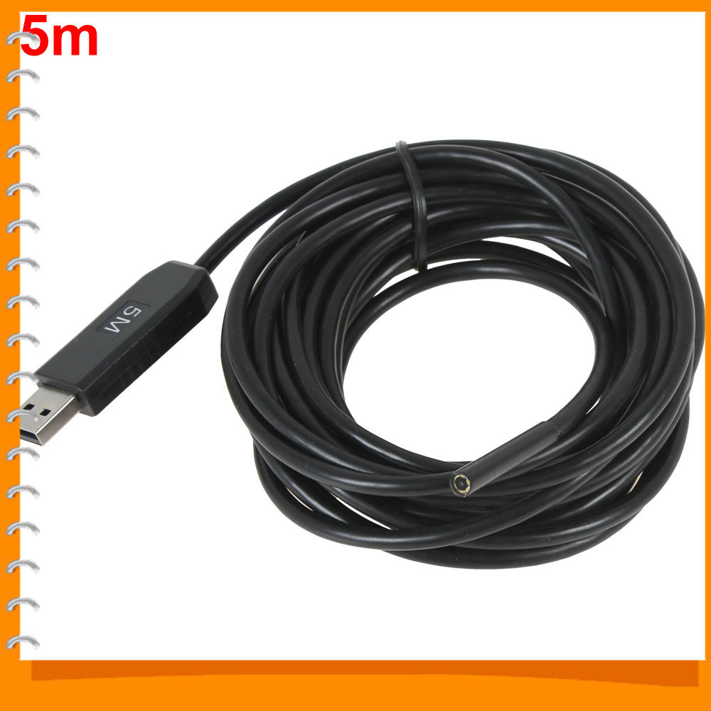 waterproof 5m mini usb endoscope 1/6 cmos 5.5mm lens video snake tube camera borescope inspection camera with 6 led lights waterproof 5m mini usb endoscope 1/6 cmos 5.5mm lens video snake tube camera borescope inspection camera with 6 led lights