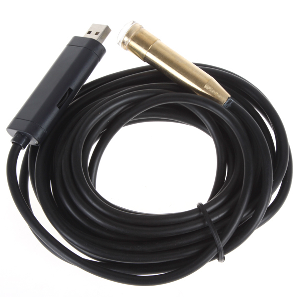 waterproof 5m usb endoscope inspection camera borescope copper-head 14.5mm led endoscope snake tube usb video endoscope