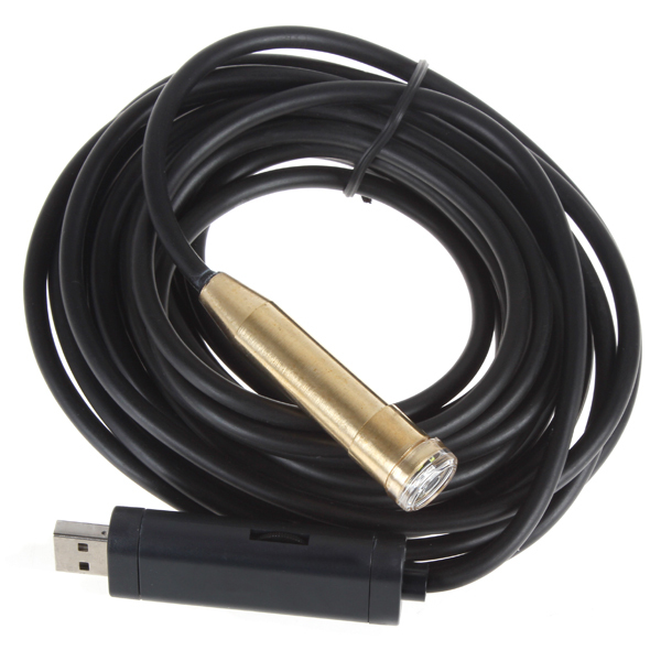 waterproof 5m usb endoscope inspection camera borescope copper-head 14.5mm led endoscope snake tube usb video endoscope
