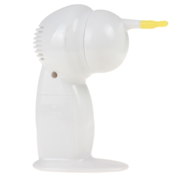 !! white painless electric vacuum ear cleaner electronic wax vac ear cleaner ear care tool with silicone nozzles & brush