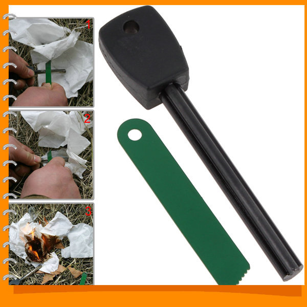 wild survival tool magnesium flint stone scraper stick fire starter lighter kit wild survival tool magnesium flint stone scraper stick fire starter lighter kit