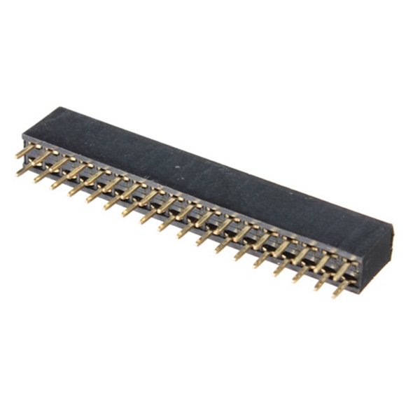 new 2.54mm double row female straight header socket long pin strip 2x20pins new 2.54mm double row female straight header socket long pin strip 2x20pins