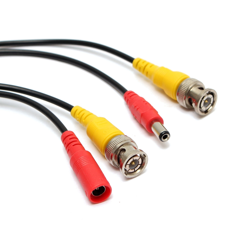 10m/33ft bnc video dc power cable for cctv camera dvr surveillance system black
