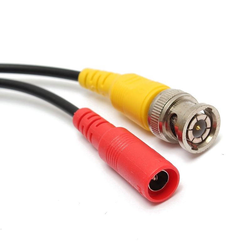10m/33ft bnc video dc power cable for cctv camera dvr surveillance system black