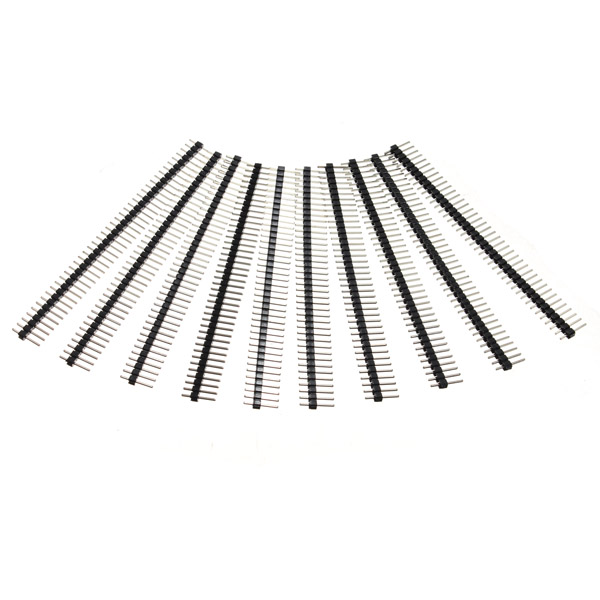 10pcs 40pin 2.54 single row pin male header connector strip for arduino prototype shield diy