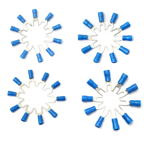 10pcs blue insulated fork wire connector electrical crimp terminal 16-14awg 10pcs blue insulated fork wire connector electrical crimp terminal 16-14awg