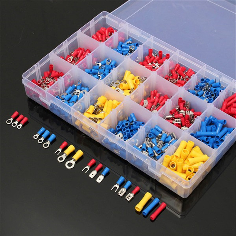 1200pcs insulated terminal assortment kit electrical wire connector crimp terminals spade assorted set