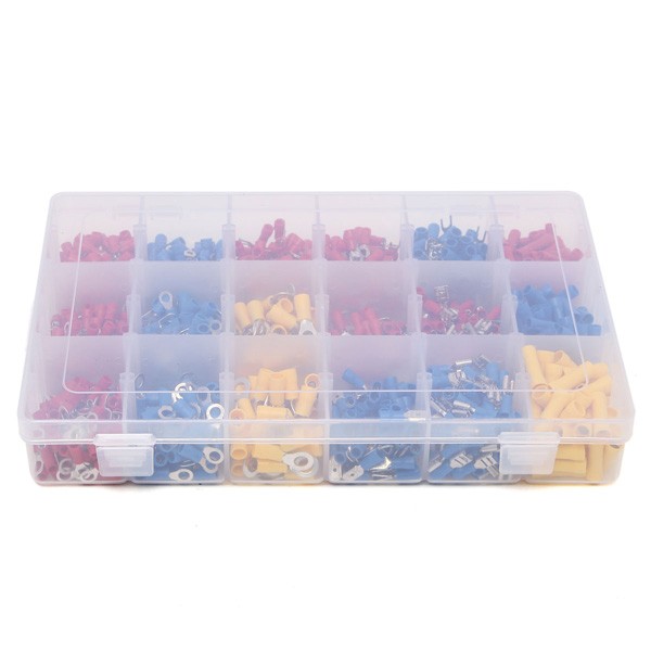 1200pcs insulated terminal assortment kit electrical wire connector crimp terminals spade assorted set