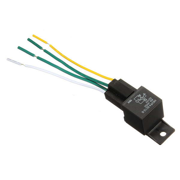 12v 12volt 30a/40a auto automotive relay socket 30 amp / 40 amp relay & wires