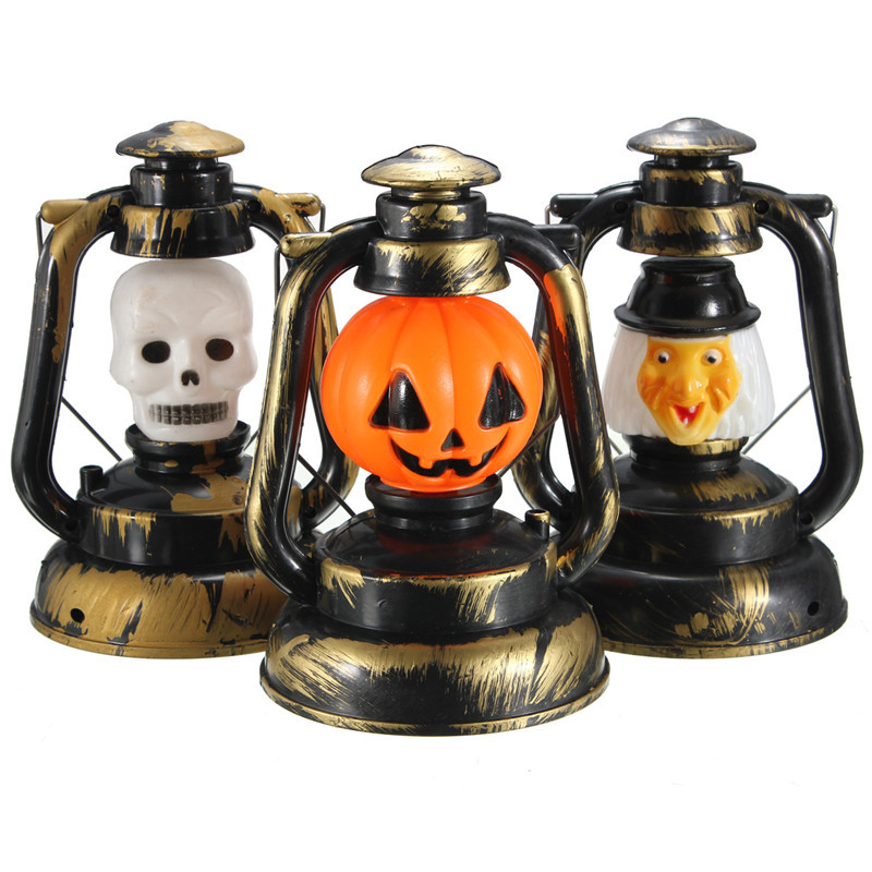 2015 fashion design pumpkin skull witch pvc plastic hand lamp ghosty laughter with light halloween decoration home decor