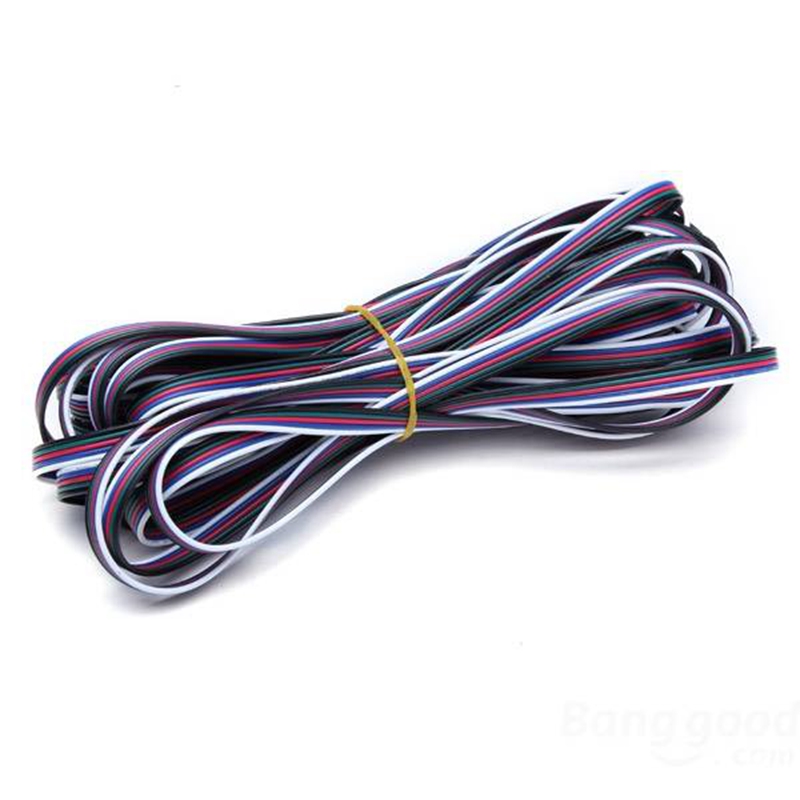 2015 new 10m 5-pin led rgb strip extension cable wire for 5050/3528 strips