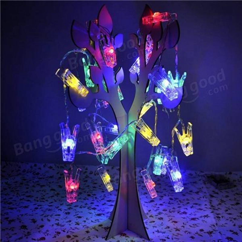 2015 new 1m multicolor led clip po string light christmas party wedding home decoration