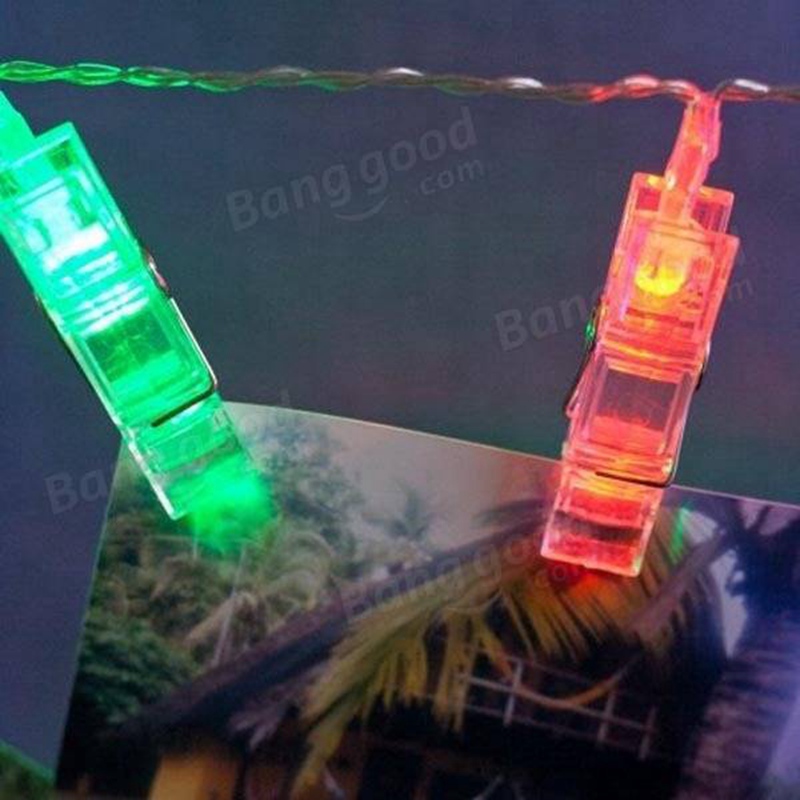 2015 new 1m multicolor led clip po string light christmas party wedding home decoration