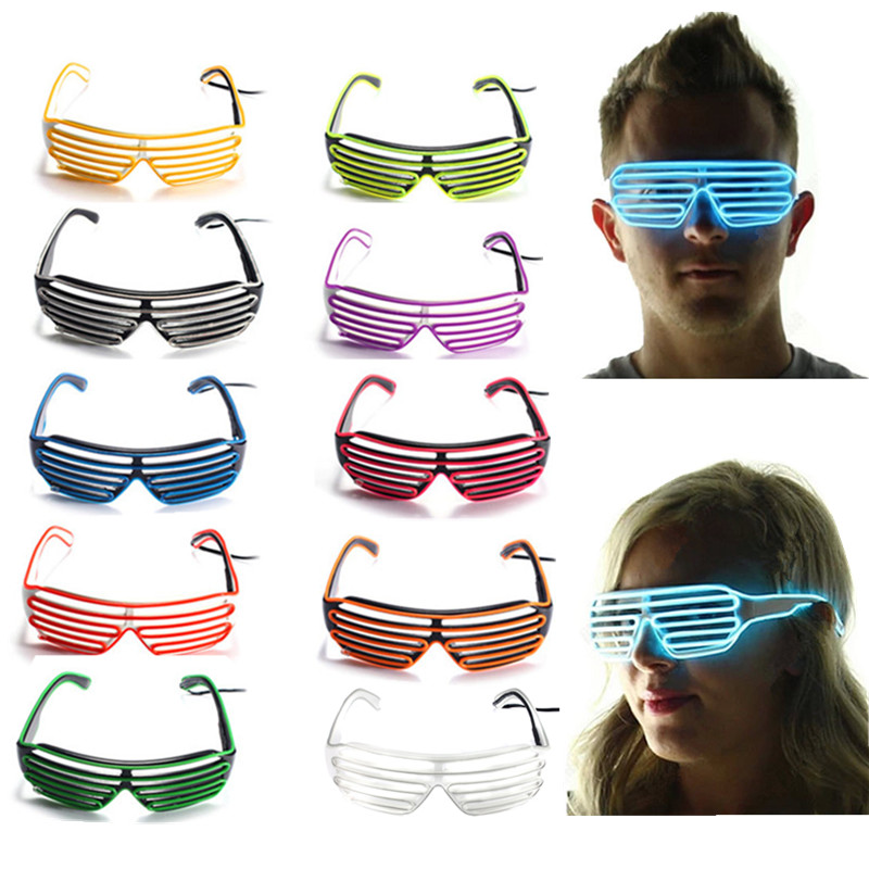 2015 new arrival 10 colours el wire neon led light up shutter fashionable glasses for costume party festival 2015 new arrival 10 colours el wire neon led light up shutter fashionable glasses for costume party festival