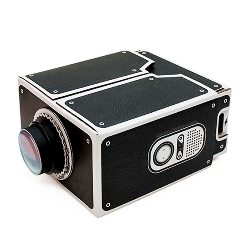 2015 new arrival 8x zoom portable diy cardboard smartphone mobile phone projector cinema toy gift