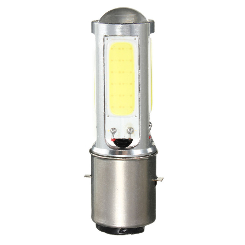 2015 new arrival white cob led motor bike/moped/atv headlight headlamp bulb fog light drl ba20d h6 e301