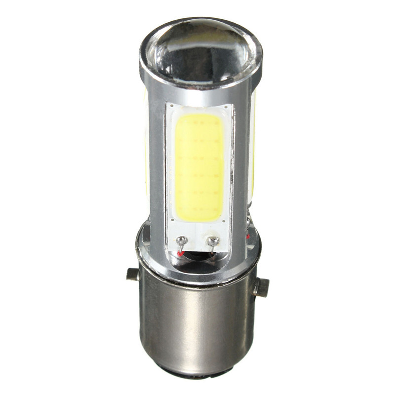 2015 new arrival white cob led motor bike/moped/atv headlight headlamp bulb fog light drl ba20d h6 e301