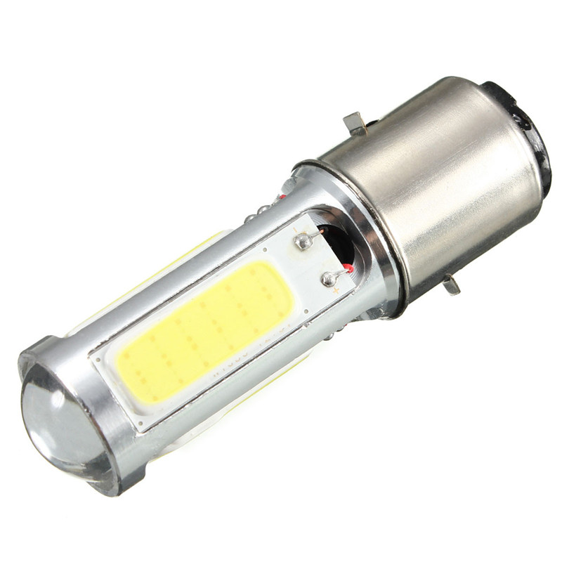 2015 new arrival white cob led motor bike/moped/atv headlight headlamp bulb fog light drl ba20d h6 e301