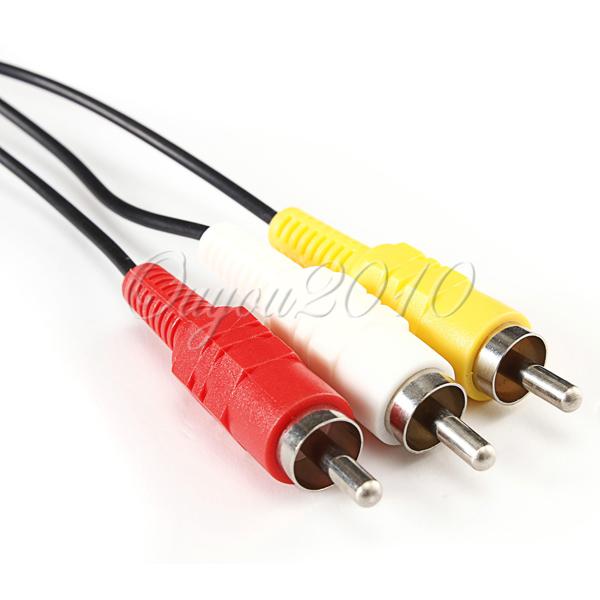 2015 newest 1.8m composite rca av cord for sega dreamcast stereo composite audio video tv adapter cable