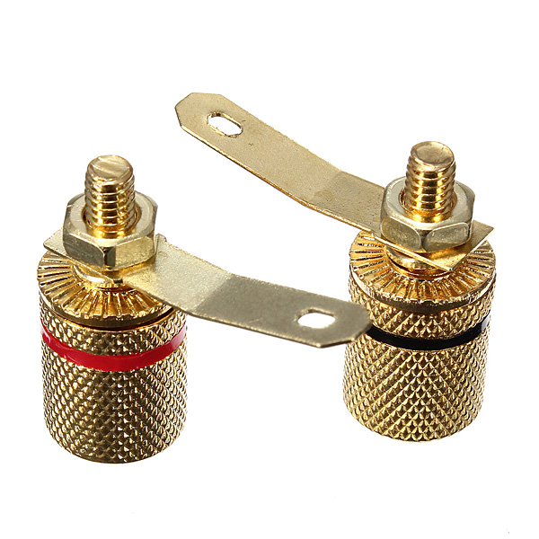 2pcs 3.5cm black red gold plated binding post amplifier speaker audio connector terminal banana 4mm plugs 2pcs 3.5cm black red gold plated binding post amplifier speaker audio connector terminal banana 4mm plugs