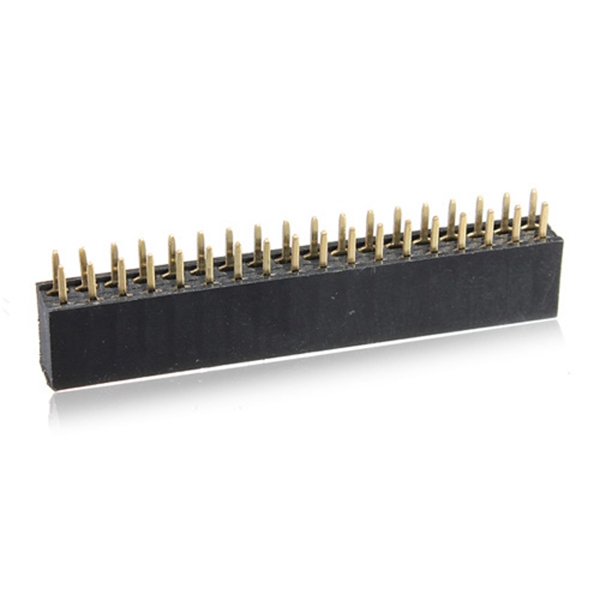 2x18pins 2.54mm double row female straight header socket long pin strip 2x18pins 2.54mm double row female straight header socket long pin strip
