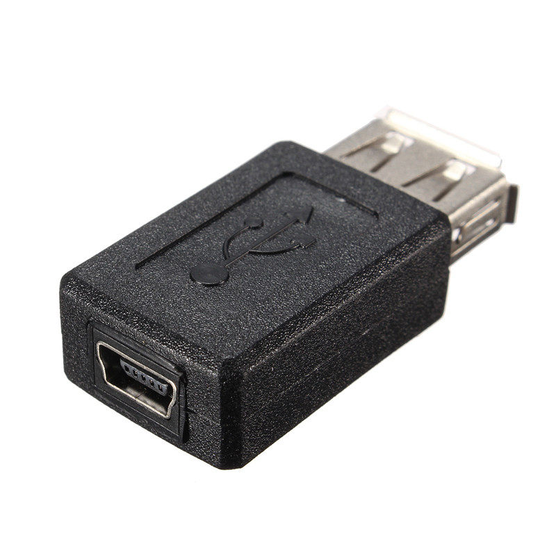 3.4cm black usb 2.0 type a to mini 5pin b female converter adaptor connector
