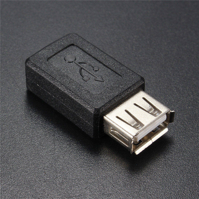 3.4cm black usb 2.0 type a to mini 5pin b female converter adaptor connector