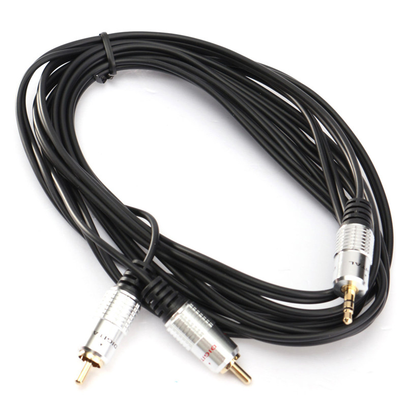 3m premium 3.5mm gold plated stereo male to 2rca male music audio ofc cable audio cable 3m premium 3.5mm gold plated stereo male to 2rca male music audio ofc cable audio cable