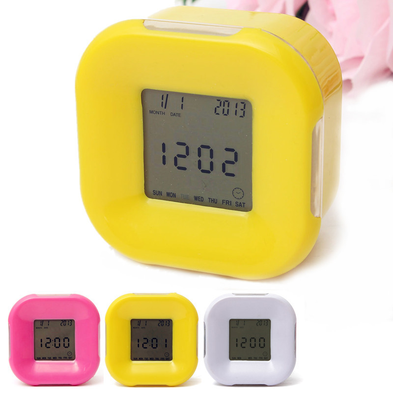 4in1multi-function 4 side clock calendar/timer/temperature led digital alarm