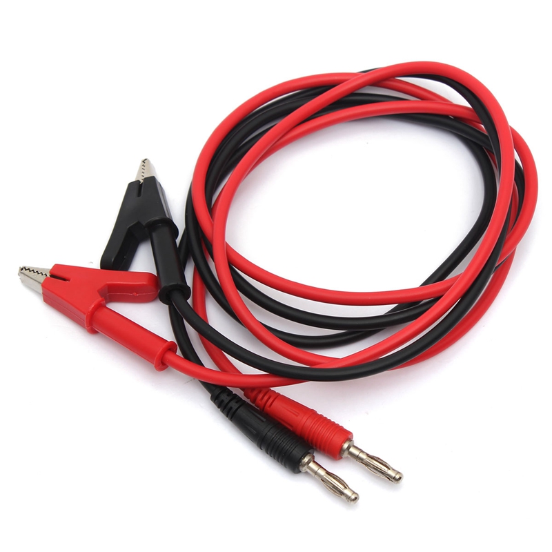 4mm injection banana plug to shrouded copper electrical clamp alligator clip test cable leads 1m for testing probe 4mm injection banana plug to shrouded copper electrical clamp alligator clip test cable leads 1m for testing probe
