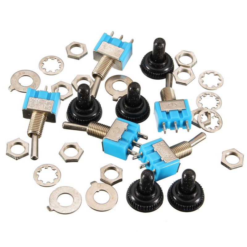 5pcs miniature toggle switch 25v 6a on-on 2 position 3 pins spdt toggle switch waterproof cover cap best promotion 5pcs miniature toggle switch 25v 6a on-on 2 position 3 pins spdt toggle switch waterproof cover cap best promotion