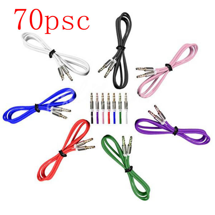70xpsc newest 3.5mm braided 1m auxiliary aux male to male stereo audio cable for iphone 6 plus 5s note 4 3 for ipod dvd pc mp4 5 70xpsc newest 3.5mm braided 1m auxiliary aux male to male stereo audio cable for iphone 6 plus 5s note 4 3 for ipod dvd pc mp4 5