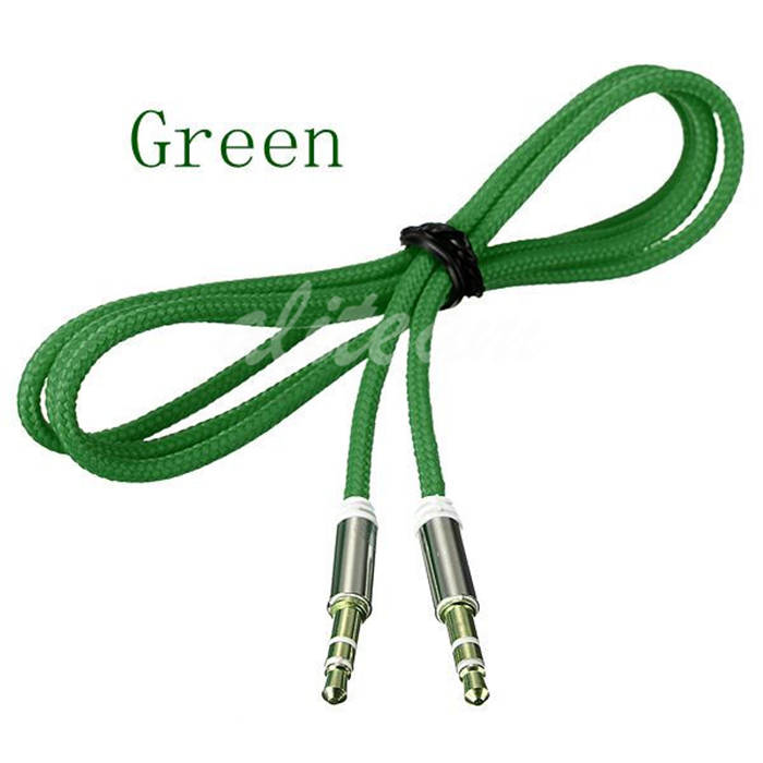 70xpsc newest 3.5mm braided 1m auxiliary aux male to male stereo audio cable for iphone 6 plus 5s note 4 3 for ipod dvd pc mp4 5