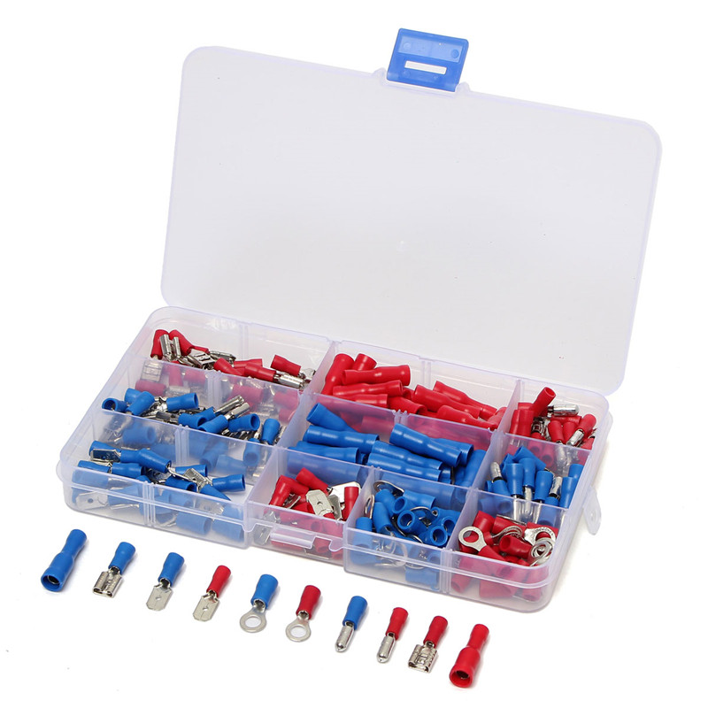 best promotion 200pcs assorted insulated electrical wire terminals crimp connector spade set new
