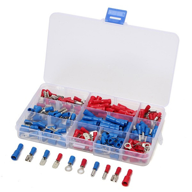 best promotion 200pcs assorted insulated electrical wire terminals crimp connector spade set new