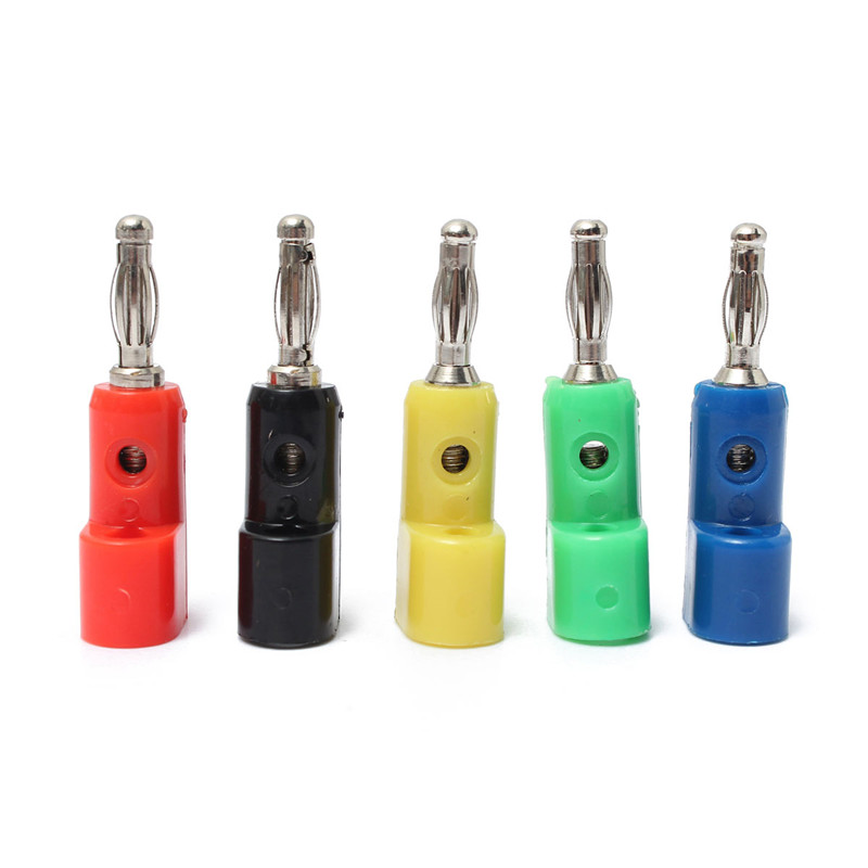 best promotion!!!5 color 4mm screw cable wiring multimeter banana plug socket binding post test probes terminal connector