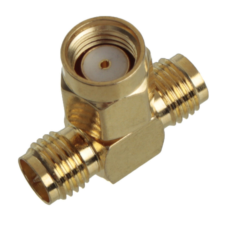 best promotion adapter sma male to two sma female jack triple t rf connector triple 1m2f
