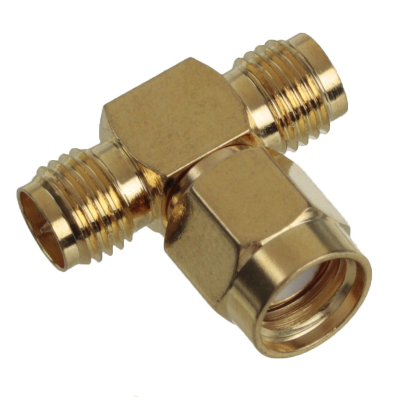 best promotion adapter sma male to two sma female jack triple t rf connector triple 1m2f