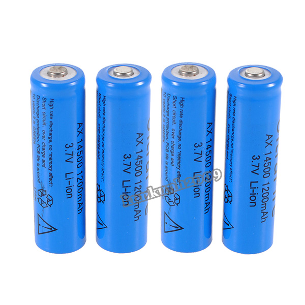 best promotion auto 2pcs 14500 1200mah 3.7v lithium rechargeable battery + 18650 universal ac home wall charger