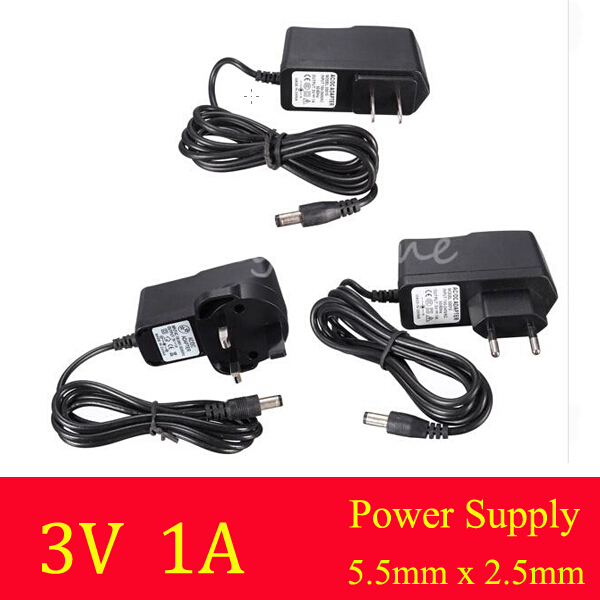 black optional for dc ac 100-240v adapter charger 3v 1a power supply 5.5mm x 2.5mm uk eu us plug 50-60hz convenient black optional for dc ac 100-240v adapter charger 3v 1a power supply 5.5mm x 2.5mm uk eu us plug 50-60hz convenient