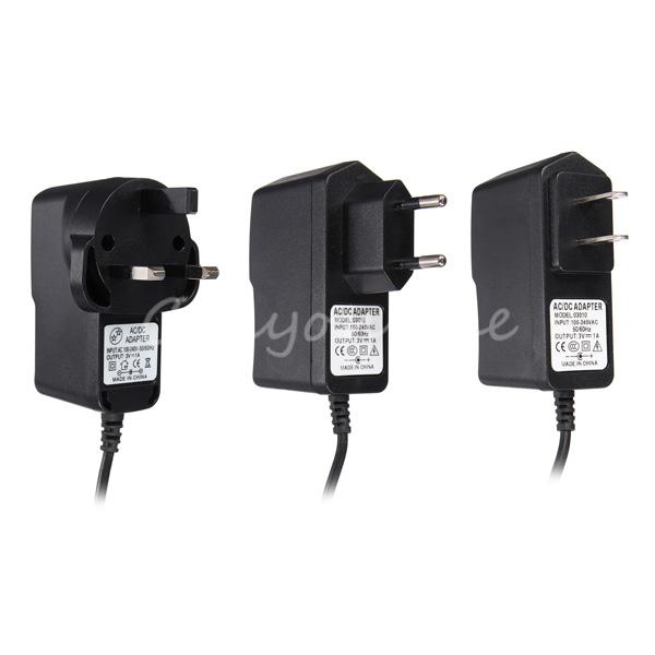black optional for dc ac 100-240v adapter charger 3v 1a power supply 5.5mm x 2.5mm uk eu us plug 50-60hz convenient