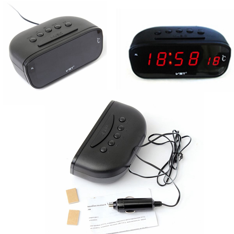 brand new 12-24v car voltmeter red led dual display voltage temperature monitor alarm clock 2 in 1 digital temperature brand new 12-24v car voltmeter red led dual display voltage temperature monitor alarm clock 2 in 1 digital temperature